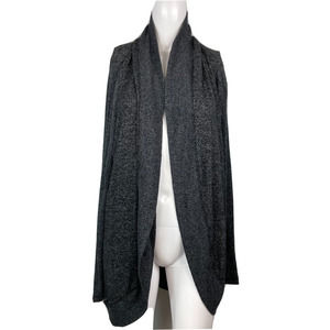 Saturday Sunday Anthro‎ Cardigan Womens Sz XL Charcoal Gray Open Stretch Sweater